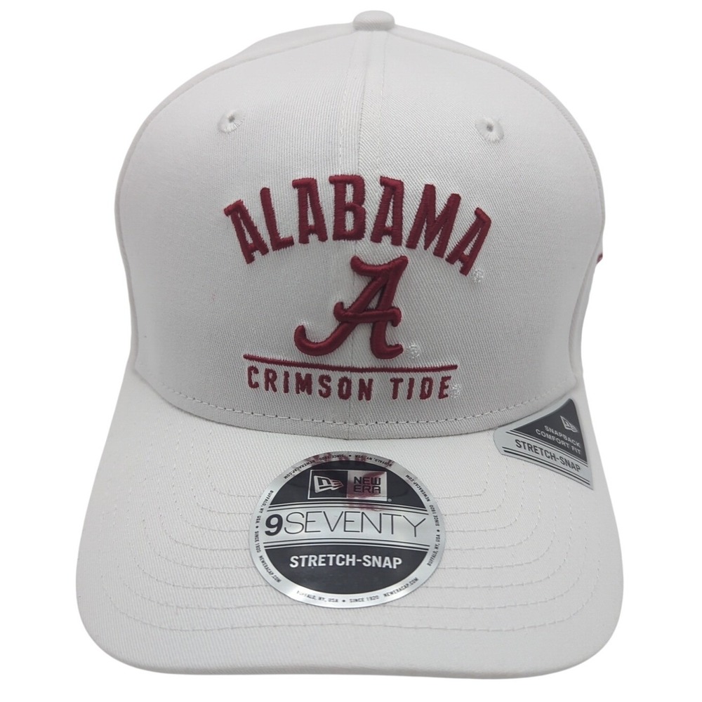 New Era Alabama Crimson Tide 9SEVENTY Stretch-Snap Hat White Mens OSFM 60591967
